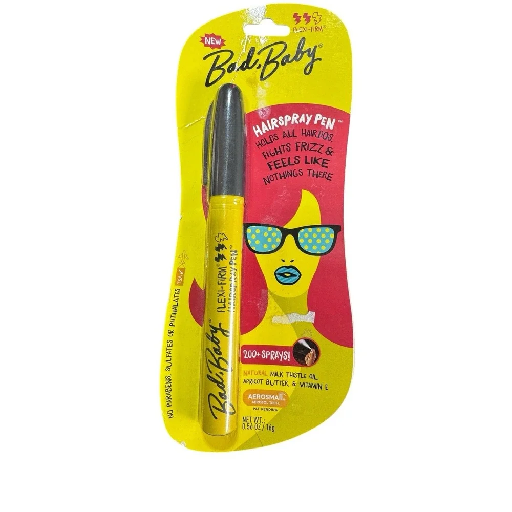 Bad Baby Flexi-Firm Hairspray Pen Travel Size Anti-Frizz Hold Styling Tool